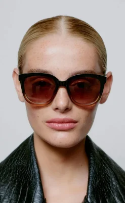 A. Kjærbede Solbriller - Billy - Black/Brown Transperent