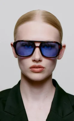 A. Kjærbede Solbriller - Kaya - Demi Tortoise (Blue Lens)