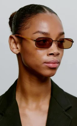 A. Kjærbede Solbriller - Noah - Gold Burnt Amber