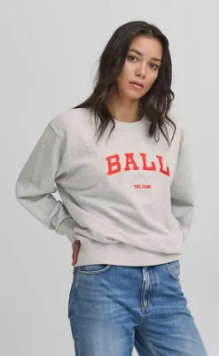 BALL Original Sweatshirt - Taylor - Medium Grey w. Mistful Mauve