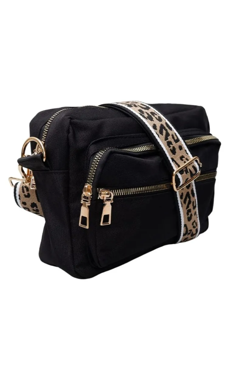 Black Color Taske - Vanda - Black w. Leo