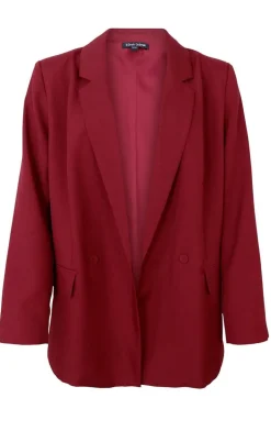 Black Colour Blazer - Zarra - Wine