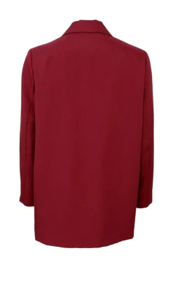 Black Colour Blazer - Zarra - Wine