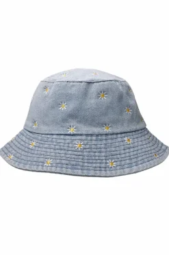 Black Colour Bøllehat - Daisy - Lt. Denim Blue