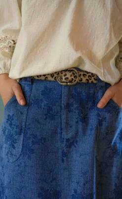 Black Colour Bælte - Jenny - Leopard