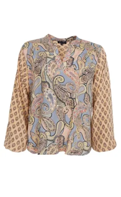 Black Colour Bluse - Luna - Paradise Sky Mix