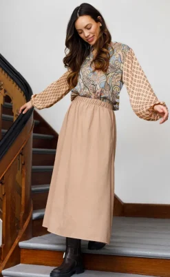 Black Colour Bluse - Luna - Paradise Sky Mix