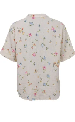 Black Colour Bluse - Melina - Flower