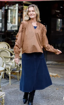 Black Colour Bluse - Nova - Frappe