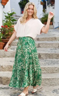 Black Colour Bluse - Samos - Creme