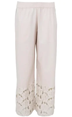 Black Colour Bukser - Nelly Flower - Champagne