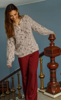 Black Colour Bukser - Zarra - Wine