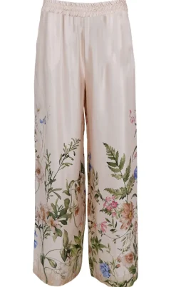 Black Colour Bukser - Zennia - Champagne Flower