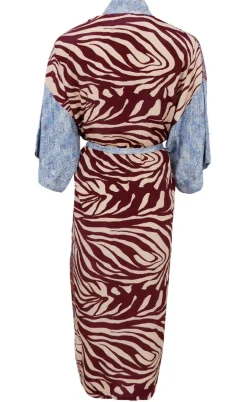 Black Colour Kimono - Luna - Royal Berry Mix