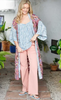 Black Colour Kimono - Luna - Royal Berry Mix