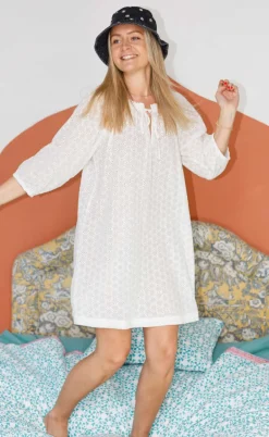 Black Colour Kjole - Frida - White