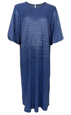 Black Colour Kjole - Glossy - Blue