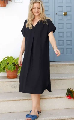 Black Colour Kjole - Samos - Black