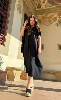 Black Colour Kjole - Samos - Black