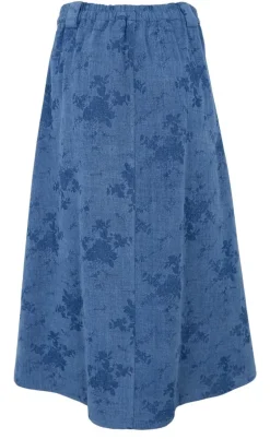 Black Colour Nederdel - Fiola - Denim Blue