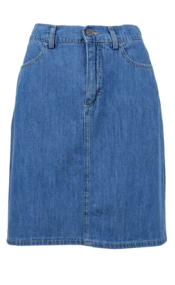 Black Colour Nederdel - Nettie - Mid Blue Wash