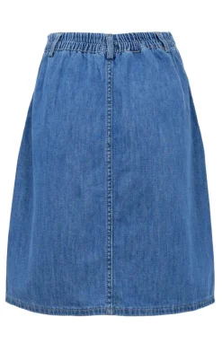 Black Colour Nederdel - Nettie - Mid Blue Wash