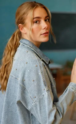 Black Colour Skjorte - Fanny - Lt. Denim