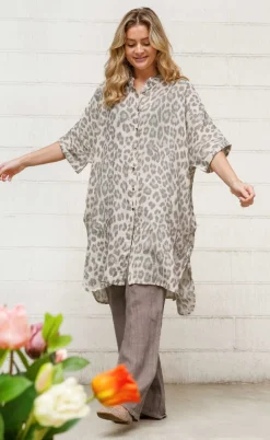 Black Colour Tunika - Melina - Natural Leo