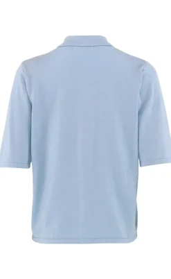 Continue Bluse - Diane Polo - Light Blue