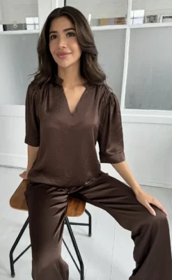 Continue Bukser - Roberta - Brown