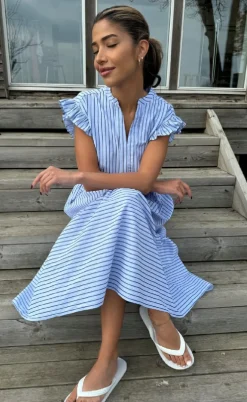 Continue Kjole - Bea - Blue Stripe