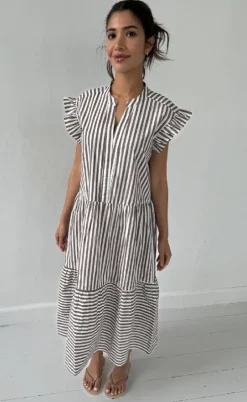 Continue Kjole - Bea - Brown Stripe