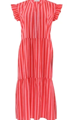 Continue Kjole - Bea - Stribe Pink/Red Stripe