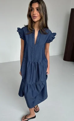 Continue Kjole - Bea Long - Dark Blue Chambre