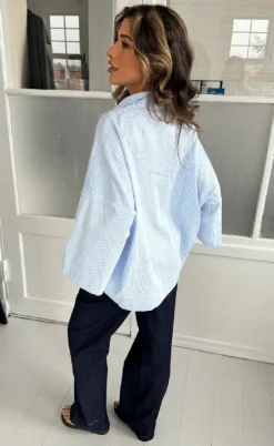 Continue Skjorte - Klara - Blue Stripe