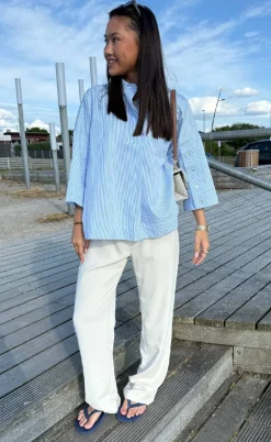 Continue Skjorte - Klara - Blue Stripe