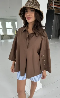 Continue Skjorte - Klara - Brown