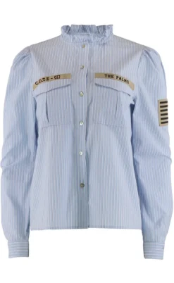 Continue Skjorte - Mili Stripe Patch - Blue Stripe