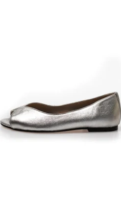 Copenhagen Shoes Ballerina - Like A Melody Metallic - White Gold