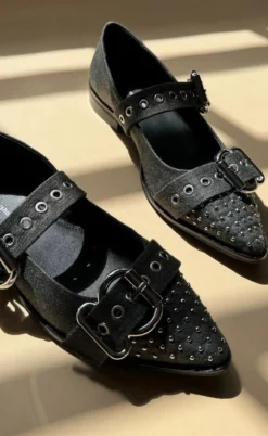 Copenhagen Shoes Ballerinaer - Future Vibes - Black Denim