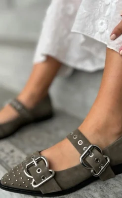 Copenhagen Shoes Ballerinaer - Future Vibes Suede - Green