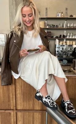 Copenhagen Shoes Loafers - Celina - White/Brown