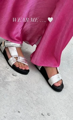 Copenhagen Shoes Sandaler - Carrie Moon - Silver Snake