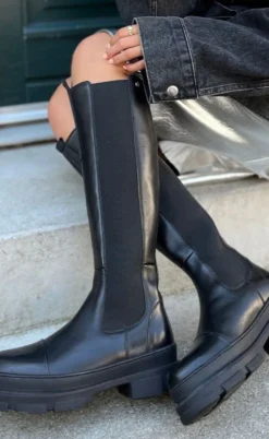 Copenhagen Shoes Støvle - Follow Me - Black (With Black Stiches)