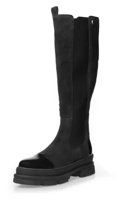 Copenhagen Shoes Støvler - Follow Me Suede - Black W/Patent Toe
