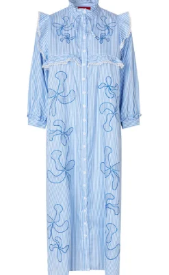 Cras Kjole - Cody - White Blue Stripe