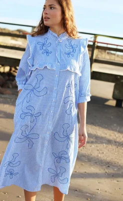 Cras Kjole - Cody - White Blue Stripe