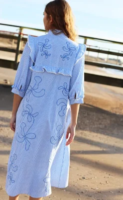 Cras Kjole - Cody - White Blue Stripe
