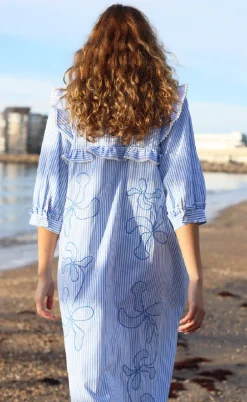 Cras Kjole - Cody - White Blue Stripe