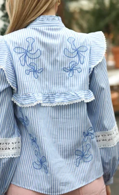 Cras Skjorte - Cody - White Blue Stripe